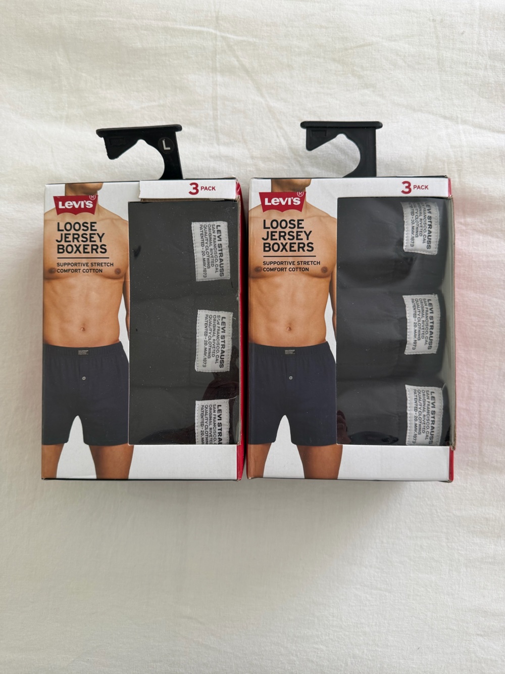 Levi’s Loose Jersey Boxers (3 pack) - Black - Size L (Set of 2)